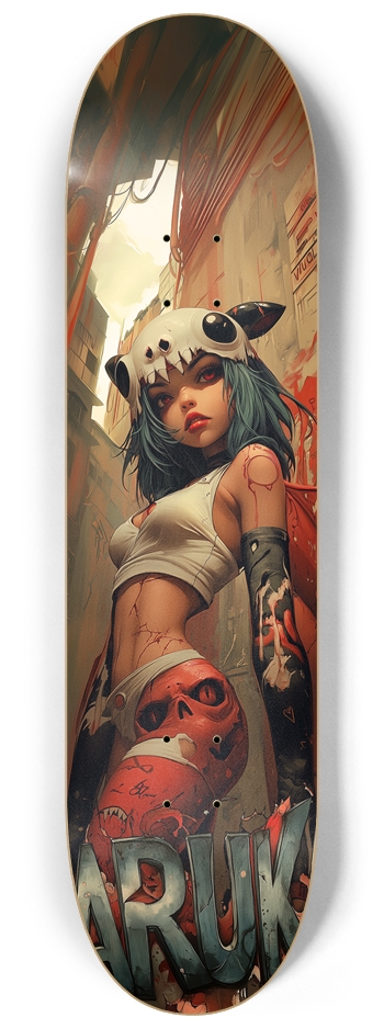 Haruka anime illustration 8-1/4 Skateboard Deck