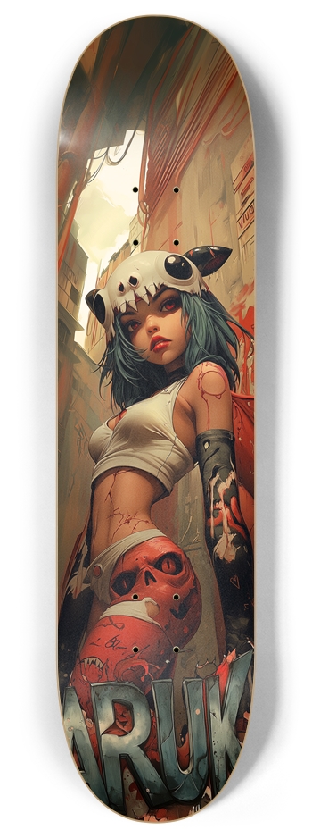 Haruka anime illustration 8 Inch Skateboard Deck