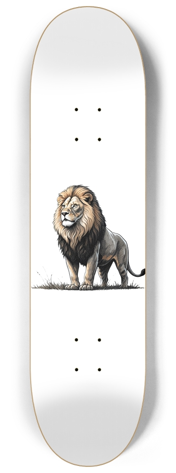 Lion Transparent Background 8-1/4 Skateboard Deck