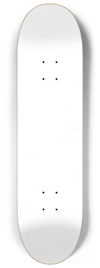 Skate and Surf Background White Transparent 8-1/4 Skateboard Deck