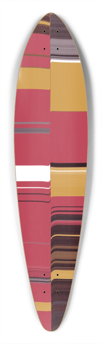 Striped Skateboard Bold and Rhythmic Background Pintail Longboard