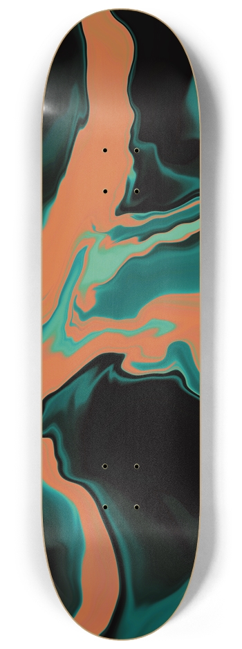 Orange Oil Spill 8-1/4 Skateboard Deck