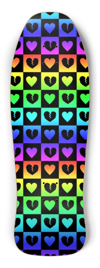 Rainbow Pride Love Heart Checkers Shredder Shape