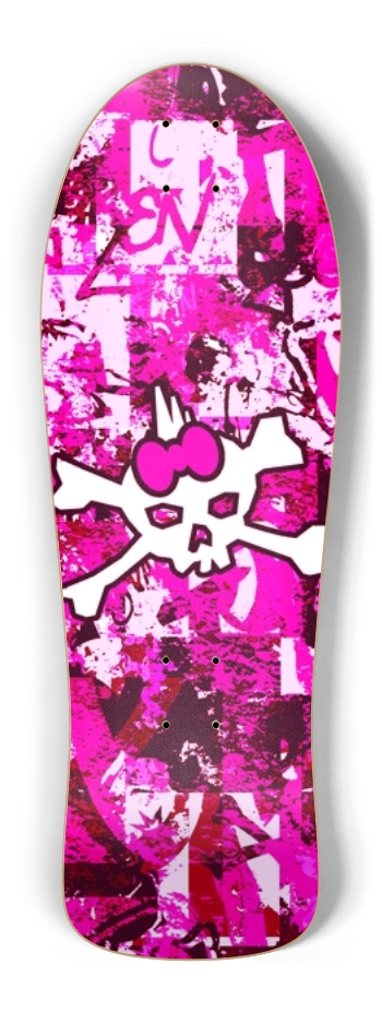 Pink Punk Skull Old School Shape