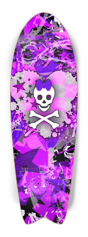 Purple Princess Heart Skull