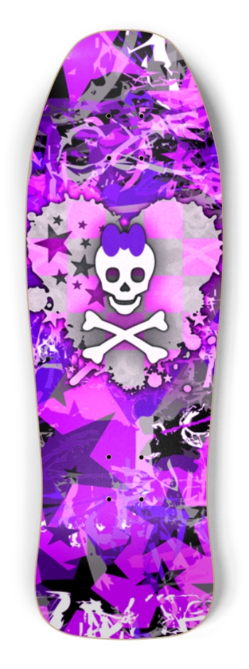 Purple Princess Heart Skull