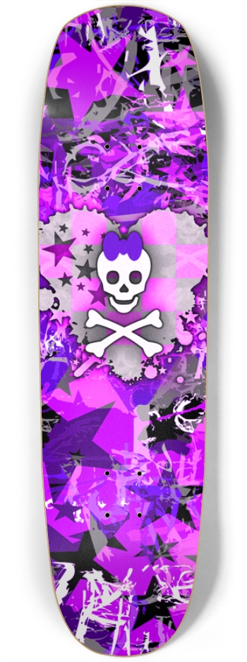 Purple Princess Heart Skull