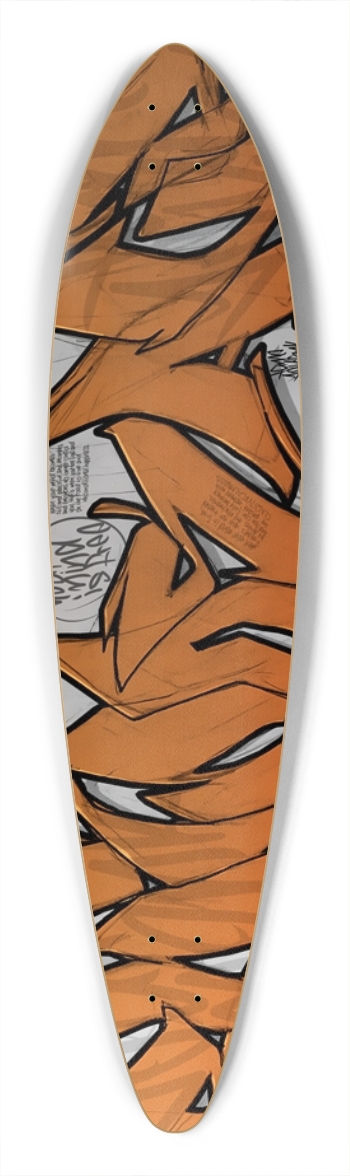 Rhinorange Pintail Longboard