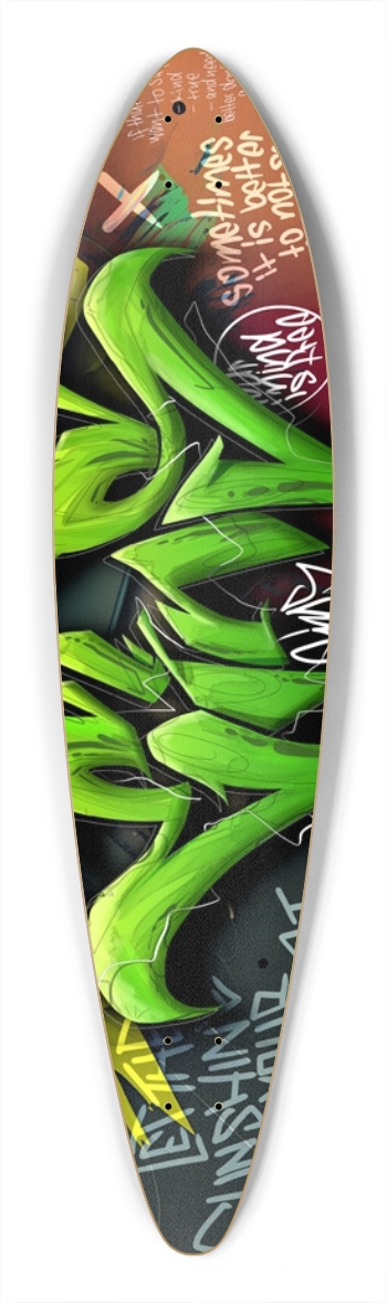 EINS retro notes Pintail Longboard