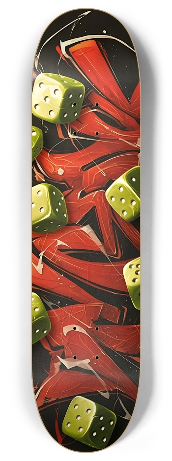 roll the daice 8 Inch Skateboard Deck