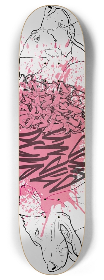 Tags and dogs 8 Inch Skateboard Deck