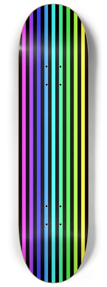 Rainbow Stripes 8-1/4 Skateboard Deck