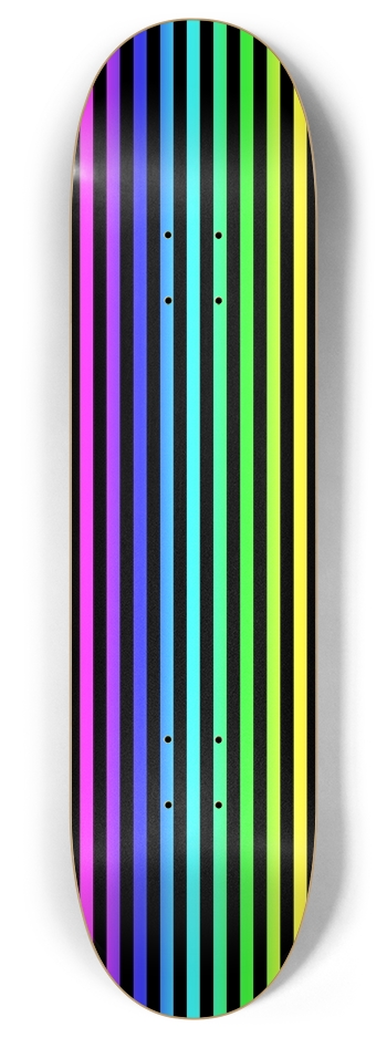 Rainbow Stripes 8 Inch Skateboard Deck