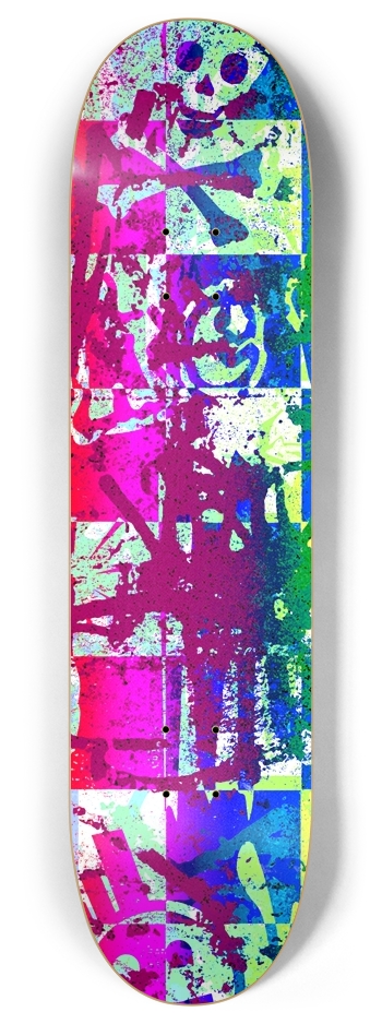 Rainbow Urban Graffiti 8 Inch Skateboard Deck