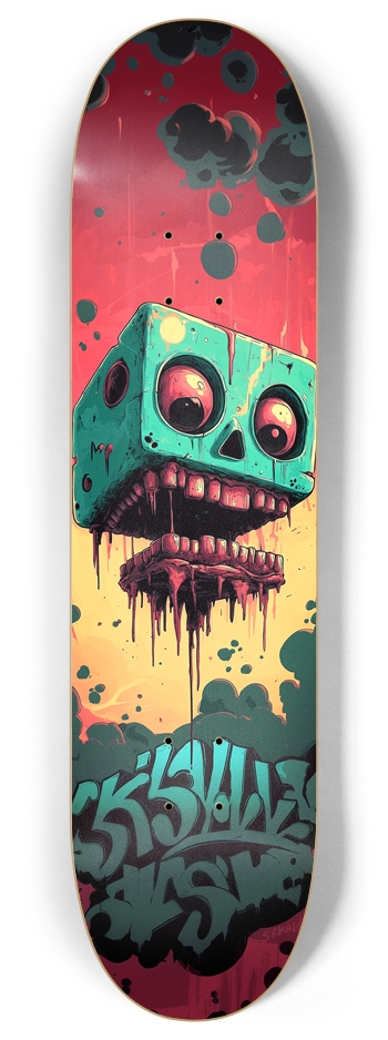 Volcanic Skull custom Deck 8 Inch Skateboard Deck