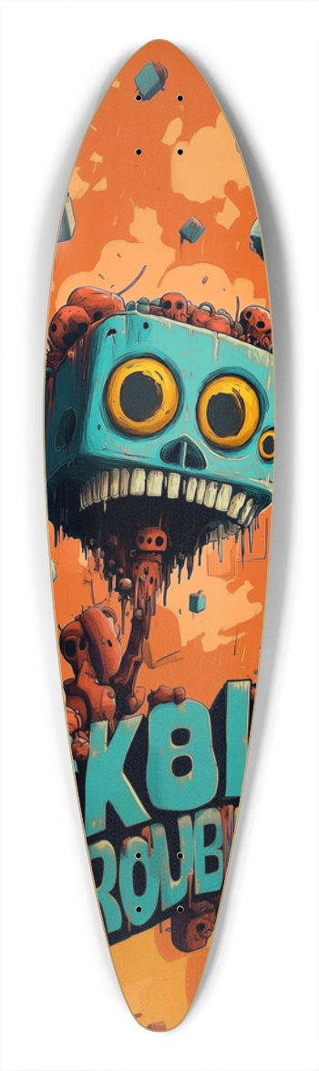 ROBOT SK8LL Trouble Deck Pintail Longboard