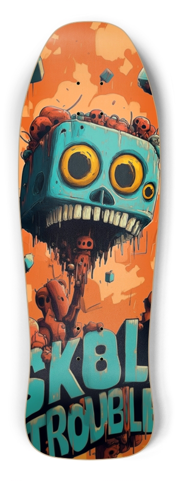 ROBOT SK8LL Trouble Deck Shredder Shape