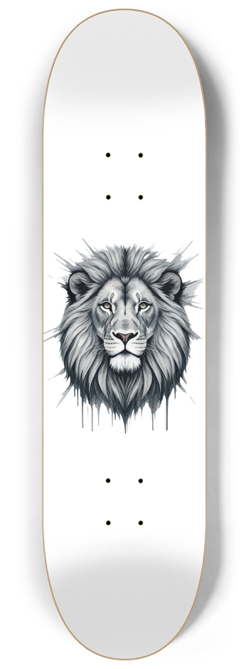 Lion Face Splash Background 8-1/4 Skateboard Deck