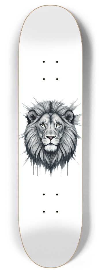 Lion Face Splash Background 8 Inch Skateboard Deck