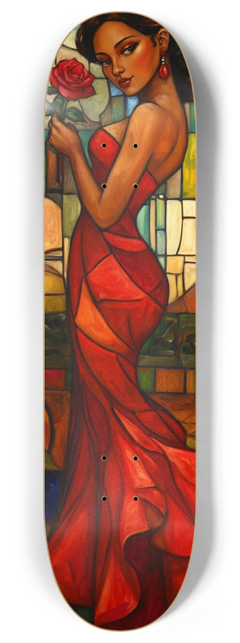 Lady Rose 8 Inch Skateboard Deck