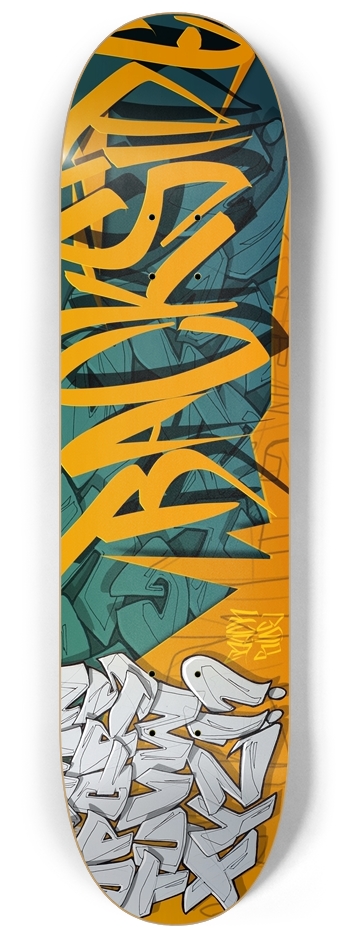 Backside ABC 8-1/4 Skateboard Deck