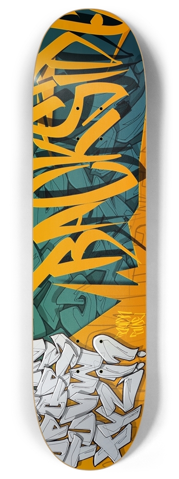 Backside ABC 8 Inch Skateboard Deck