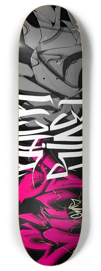 Pink eins 8 Inch Skateboard Deck