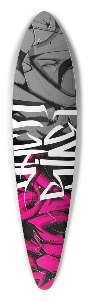 Pink eins Pintail Longboard