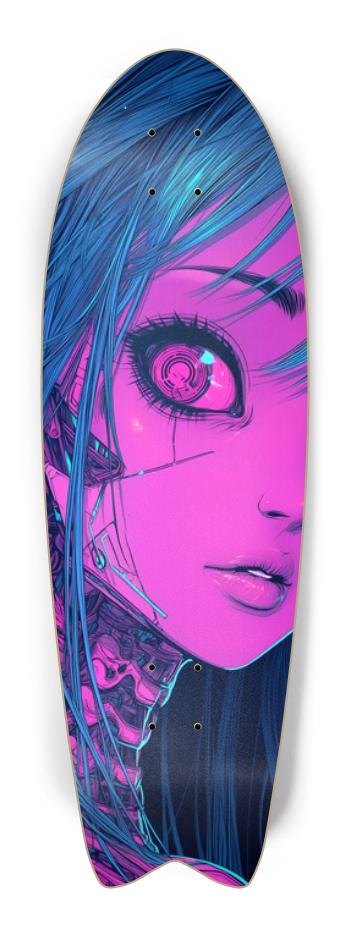 Cyberpunk pink Skull Girl