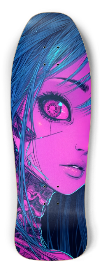 Cyberpunk pink Skull Girl