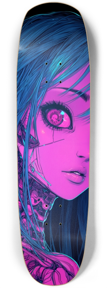 Cyberpunk pink Skull Girl