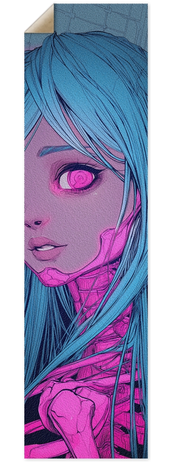 Cyberpunk Skull Doll 9 x 33 Inch Griptape