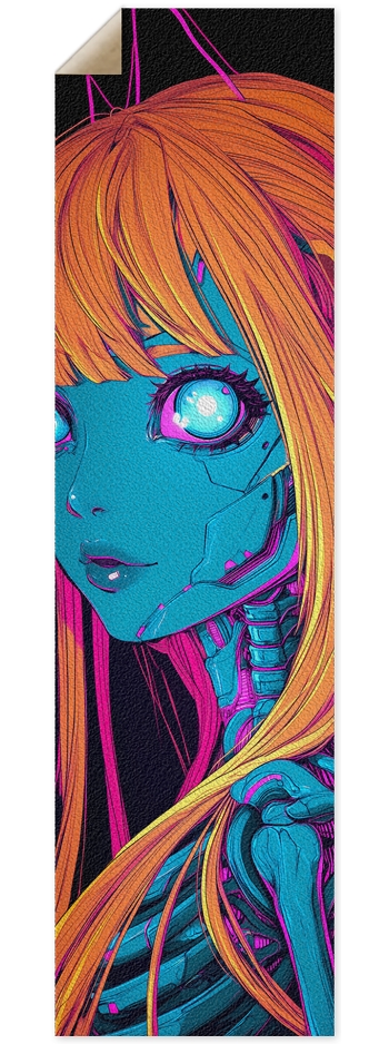 Cyberpunky Skull Doll 9 x 33 Inch Griptape
