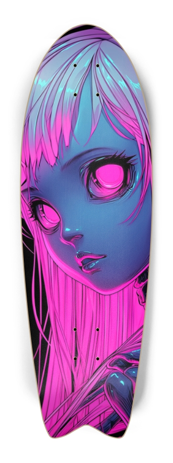 Cyberpunk pink Skull Doll