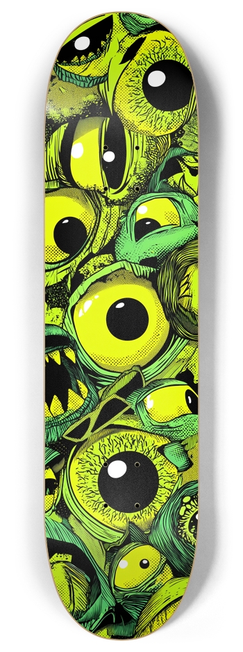 Uggly Alien Eyes 8 Inch Skateboard Deck