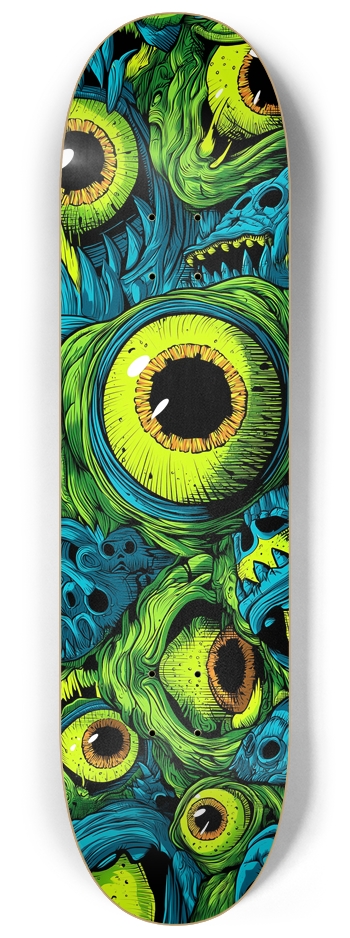 Monster eyes  8-1/4 Skateboard Deck