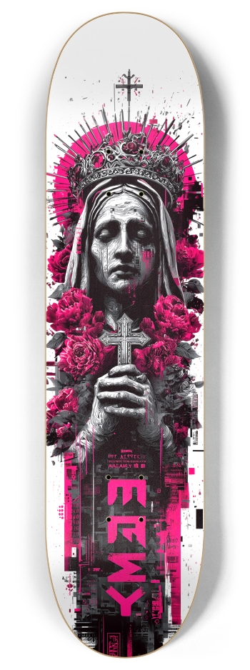 (White is transparent) Sk8 Bible 8 Inch Skateboard Deck