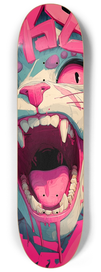 Pink Cat 8-1/4 Skateboard Deck