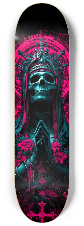 Religious Skull 8-1/4 Skateboard Deck