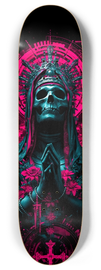 Religious Skull 8 Inch Skateboard Deck