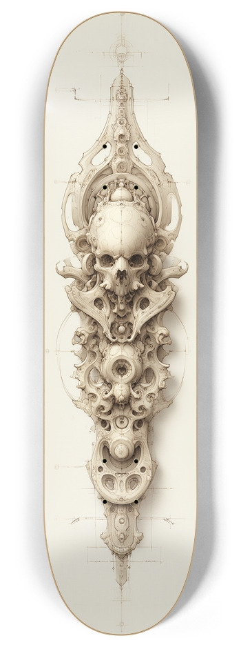 Alien Skull Artifact 8 Inch Skateboard Deck