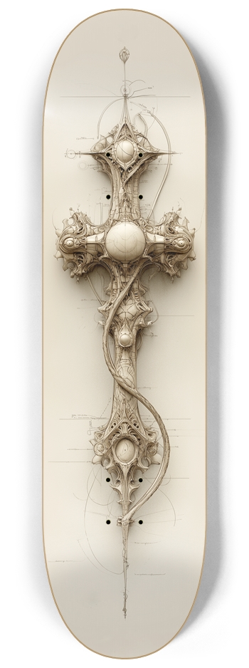Alien Religious Cross 8-1/4 Skateboard Deck