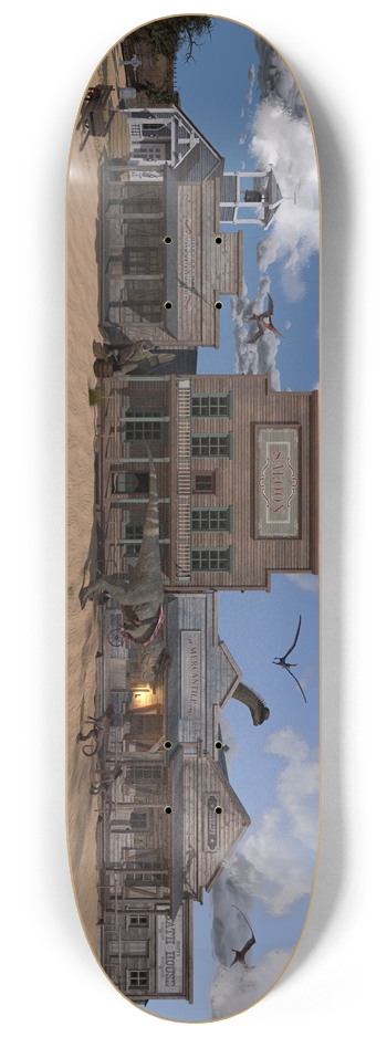 Western Dinosaur showdown 8-1/4 Skateboard Deck