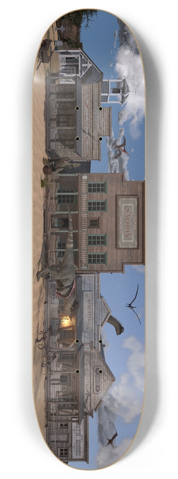Western Dinosaur showdown 8 Inch Skateboard Deck