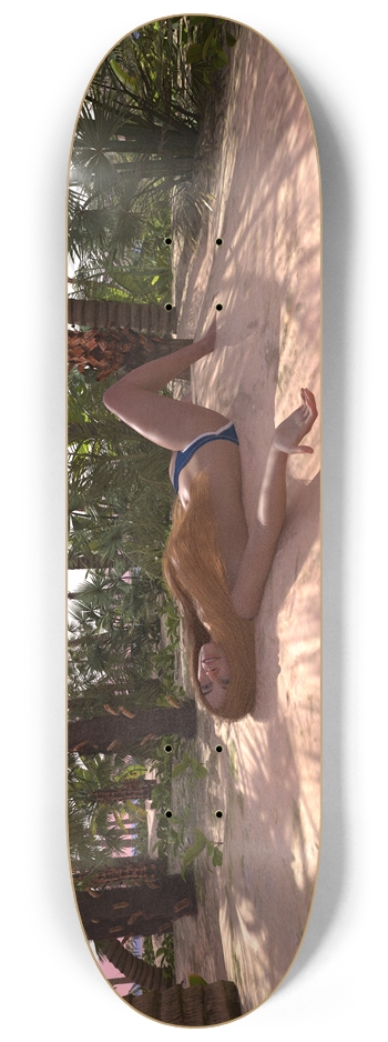 Redhead on the beach 8-1/4 Skateboard Deck