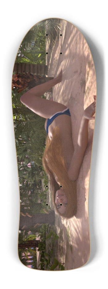 Redhead on the beach