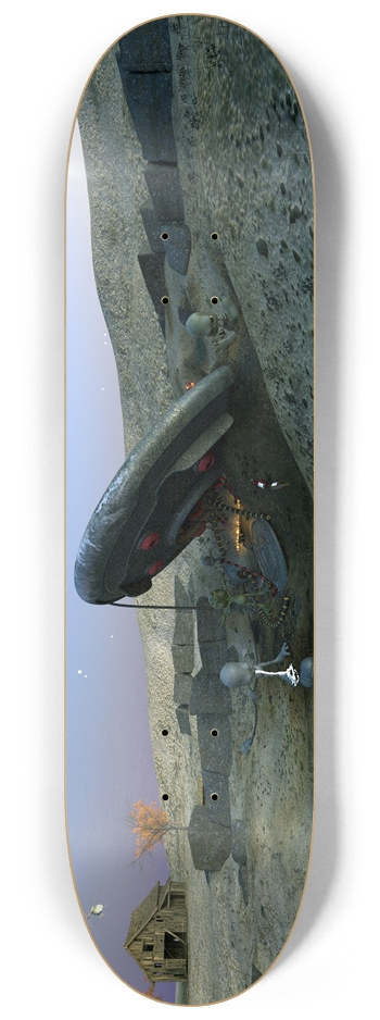 UFO Alien Crash  8-1/4 Skateboard Deck