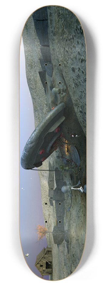 UFO Alien Crash 8 Inch Skateboard Deck