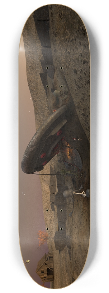 UFO Alien Crash 8-1/4 Skateboard Deck