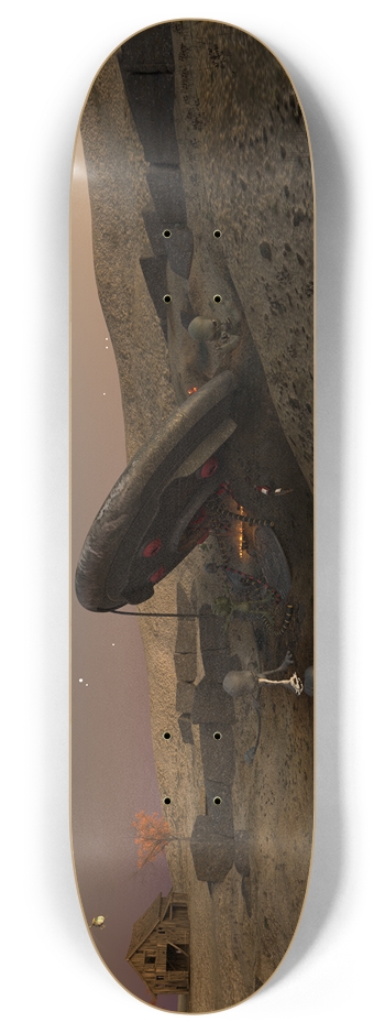 UFO Alien Crash 8 Inch Skateboard Deck